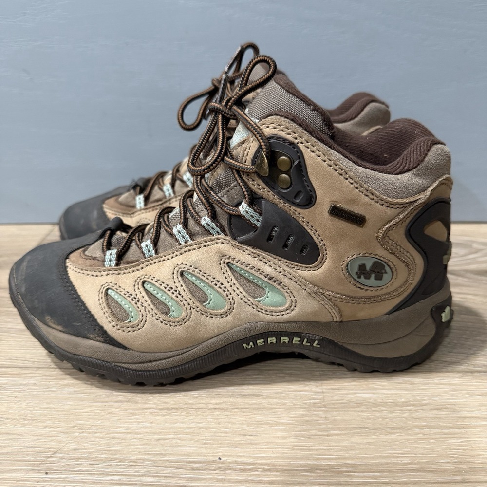 Merrell Reflex Waterproof Mid Hiking Boots Womens 8 Brown J8458C
